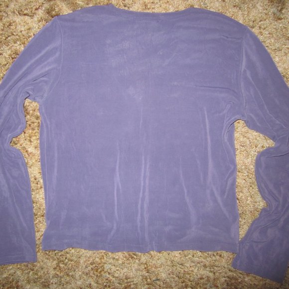 4/$20 Purple Long Sleeve Blouse with tank 1 piece - Picture 6 of 6